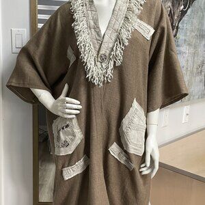 Hand-Crafted Taupe "Kimono-Style"  - "Cape/Jacket"